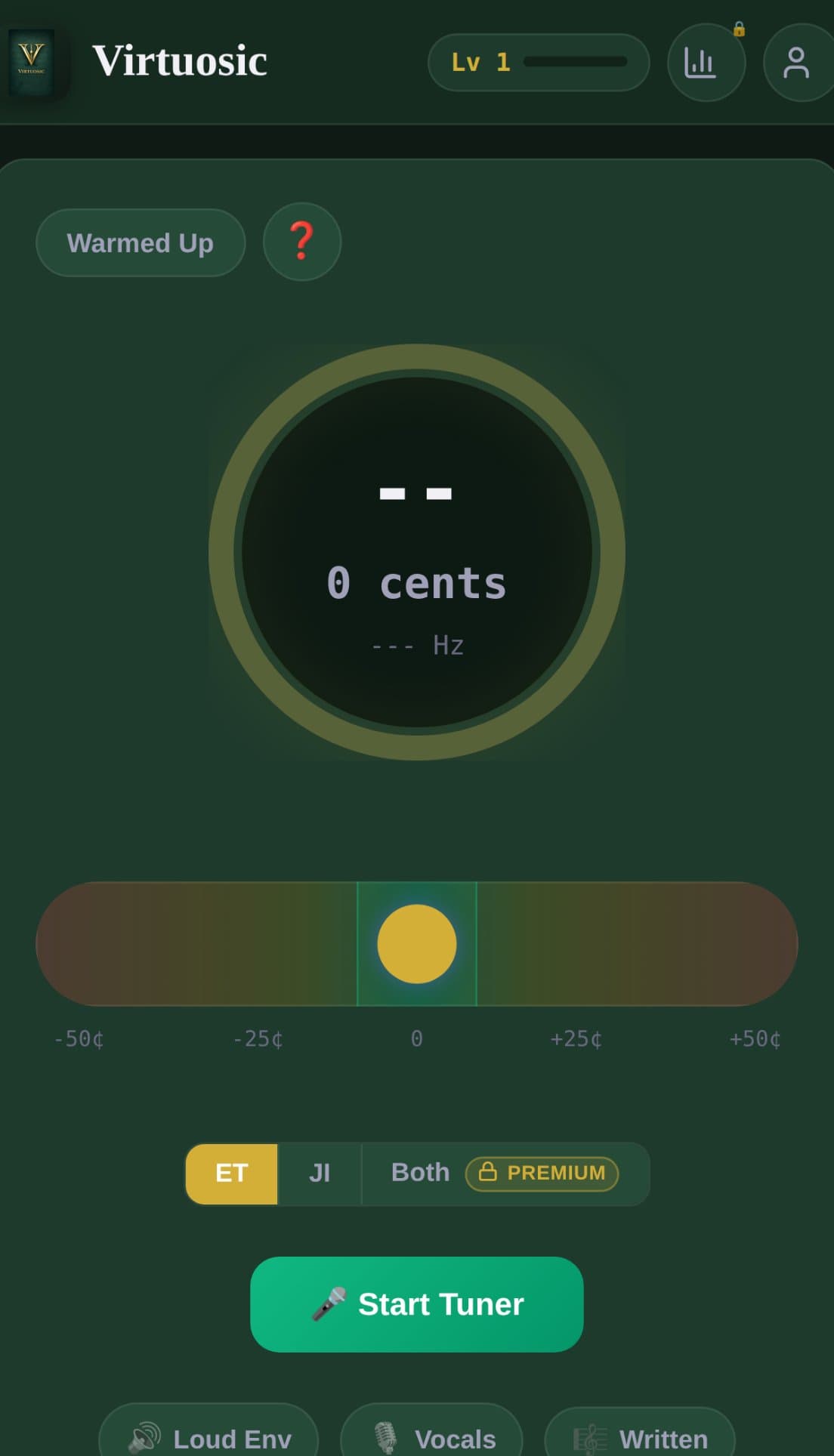 Virtuosic chromatic tuner
